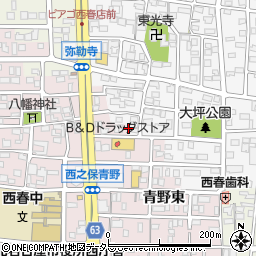 愛知県北名古屋市西之保青野東30周辺の地図