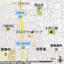 愛知県北名古屋市西之保青野東30周辺の地図