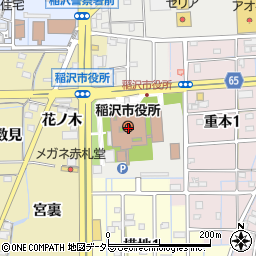 稲沢市役所総務部　危機管理課防災行政無線放送内容確認テレホンサービス周辺の地図