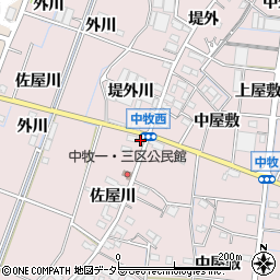 愛知県稲沢市祖父江町中牧堤外川1647周辺の地図