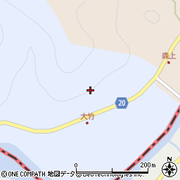 岐阜県恵那市串原大竹周辺の地図