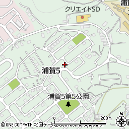 神奈川県横須賀市浦賀5丁目周辺の地図