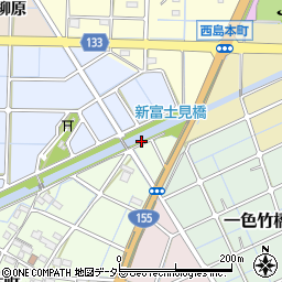 愛知県稲沢市片原一色町西竹橋周辺の地図