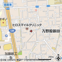 静岡県富士宮市万野原新田3927周辺の地図