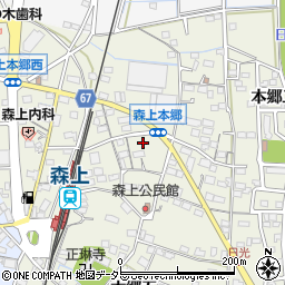 愛知県稲沢市祖父江町森上（本郷八）周辺の地図