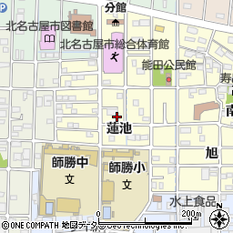 愛知県北名古屋市能田蓮池周辺の地図