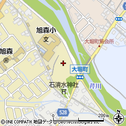 万葉歌碑（大堀町）周辺の地図