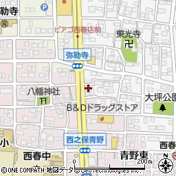 愛知県北名古屋市西之保青野東6周辺の地図