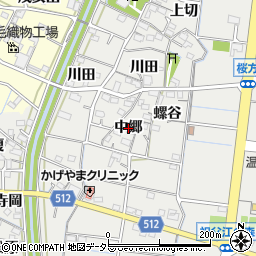 愛知県稲沢市祖父江町桜方中郷周辺の地図