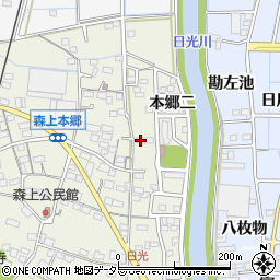 愛知県稲沢市祖父江町森上本郷三65-1周辺の地図