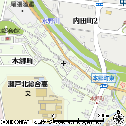 愛知県瀬戸市本郷町523周辺の地図