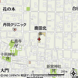 北名古屋市役所　鹿田北保育園周辺の地図