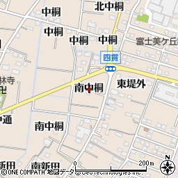 愛知県稲沢市祖父江町四貫南中桐周辺の地図