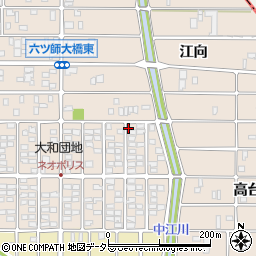 愛知県北名古屋市六ツ師下り戸周辺の地図