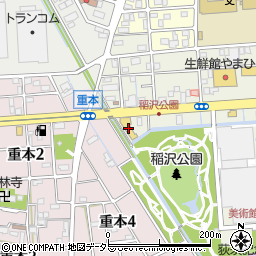 愛知日産稲沢店周辺の地図
