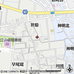愛知県稲沢市祖父江町桜方笹原1154周辺の地図