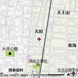 愛知県北名古屋市鹿田天田55周辺の地図