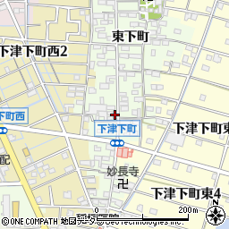 愛知県稲沢市下津町西下町周辺の地図