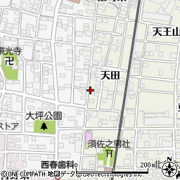 愛知県北名古屋市鹿田南天田周辺の地図