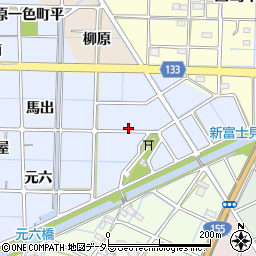 愛知県稲沢市片原一色町如来周辺の地図