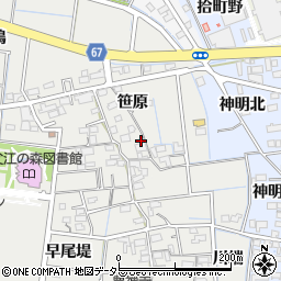 愛知県稲沢市祖父江町桜方笹原1157周辺の地図