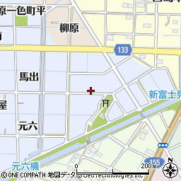 愛知県稲沢市片原一色町（如来）周辺の地図