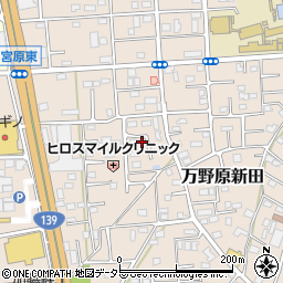 静岡県富士宮市万野原新田3920-15周辺の地図