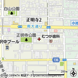 愛知県稲沢市正明寺周辺の地図