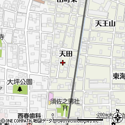 愛知県北名古屋市鹿田天田48周辺の地図
