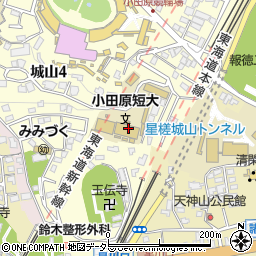 小田原短期大学　図書館周辺の地図