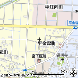 愛知県稲沢市平金森町4周辺の地図