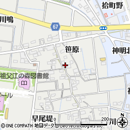 愛知県稲沢市祖父江町桜方笹原1164周辺の地図