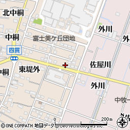 愛知県稲沢市祖父江町四貫堤外1-23周辺の地図