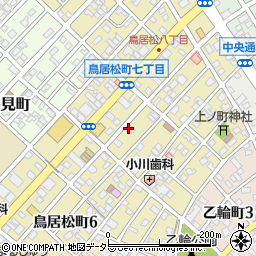 中日新聞鳥居松専売所周辺の地図