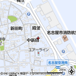 愛知県豊山町（西春日井郡）豊場（中新田）周辺の地図