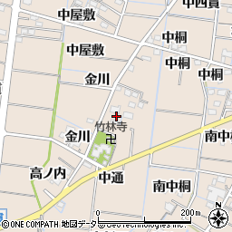愛知県稲沢市祖父江町四貫周辺の地図