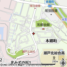 愛知県瀬戸市本郷町952周辺の地図