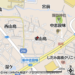 愛知県名古屋市守山区中志段味東山島周辺の地図