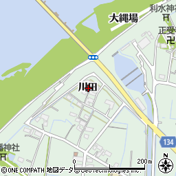 愛知県稲沢市祖父江町馬飼川田周辺の地図