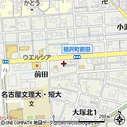 愛知県稲沢市稲沢町前田周辺の地図