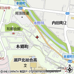 愛知県瀬戸市本郷町592周辺の地図