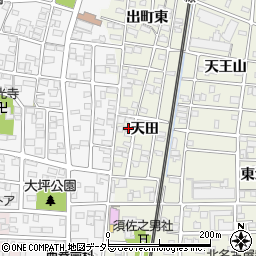 愛知県北名古屋市鹿田天田29周辺の地図