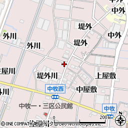 愛知県稲沢市祖父江町中牧堤外川1640周辺の地図