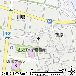 愛知県稲沢市祖父江町桜方笹原1194周辺の地図
