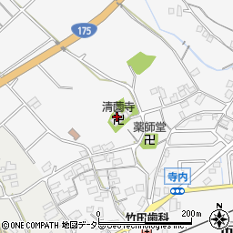 清薗寺周辺の地図