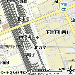 愛知県稲沢市下津町南丹波周辺の地図