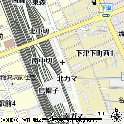 愛知県稲沢市下津町（南丹波）周辺の地図