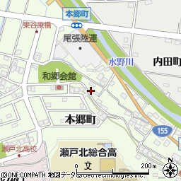 愛知県瀬戸市本郷町621周辺の地図