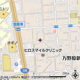 静岡県富士宮市万野原新田3854-14周辺の地図