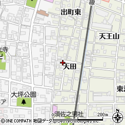 愛知県北名古屋市鹿田天田27周辺の地図